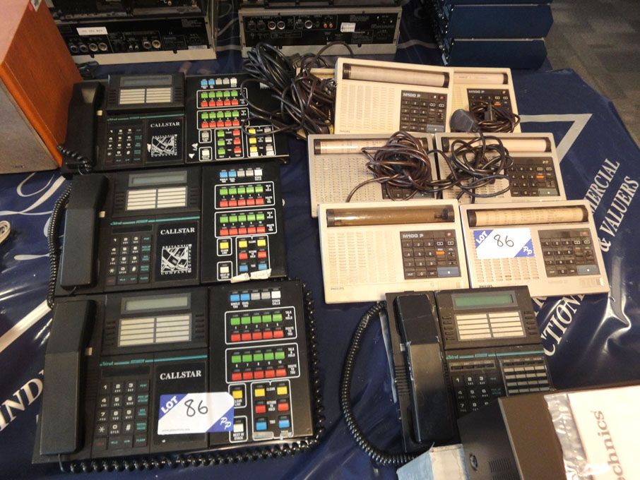 Qty Britannic Callstar phones, Philips M100P diall...