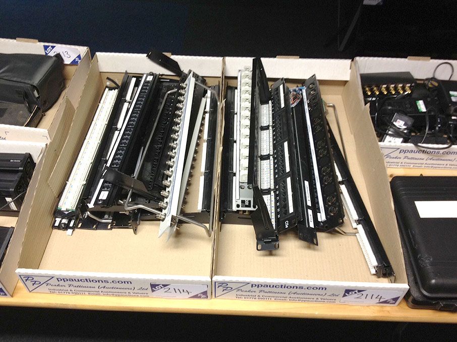Qty ADC etc 'U' link panels, patch panels etc in 2...