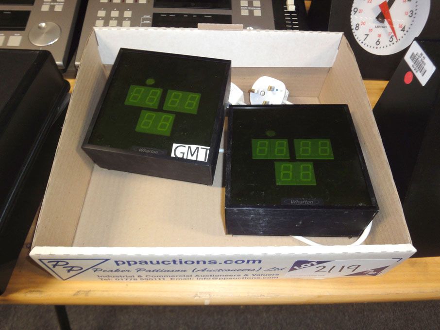 2x Wharton digital pulse clocks (Please Note: Cloc...