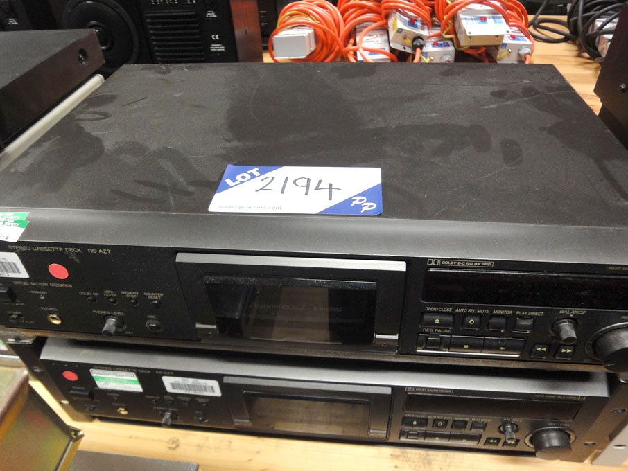 2x Technics RS-AZ7 stereo cassette decks