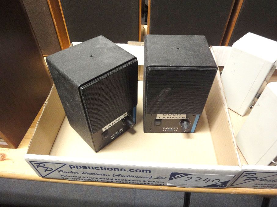 2x Canford Audio 76-361 powered diecast speakers