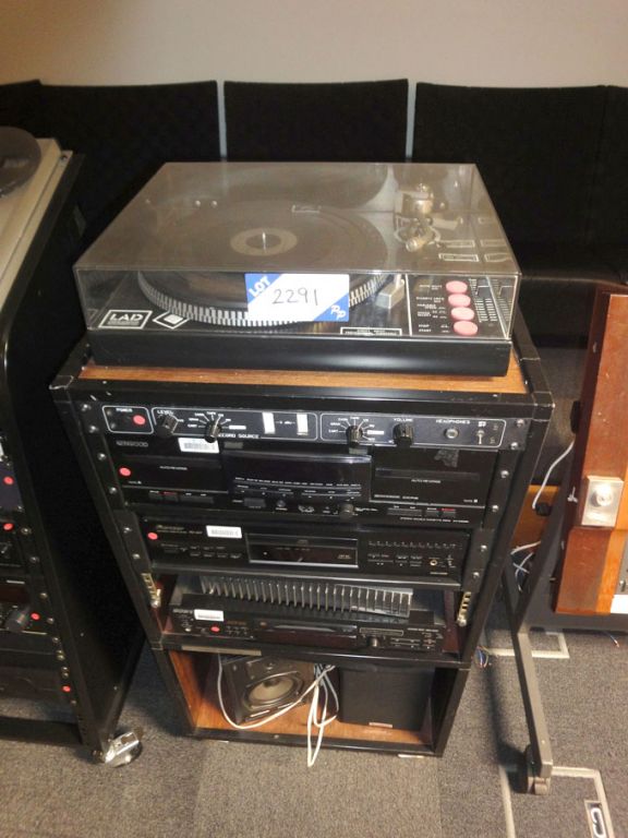 Mobile music rack with contents inc: LAD professio...