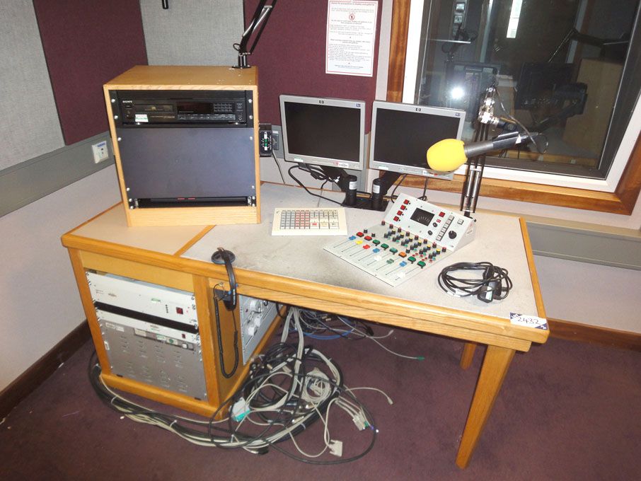 Audionics stereo mixing desk, 7x3ft complete with...