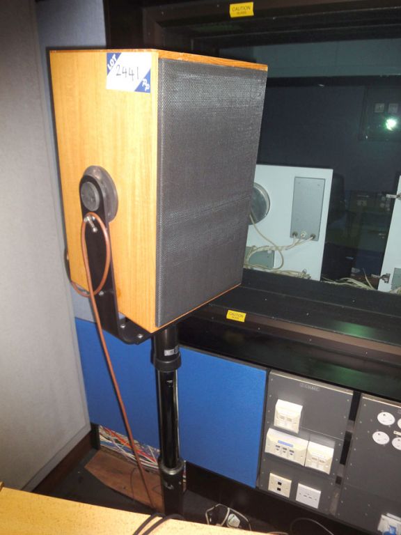 2x Rogers LS5/9 monitor loud speakers on stands
