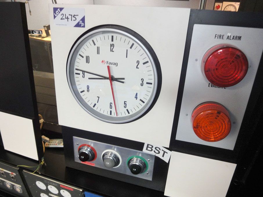 Favag analogue pulse clock & 'on air' lights (Plea...