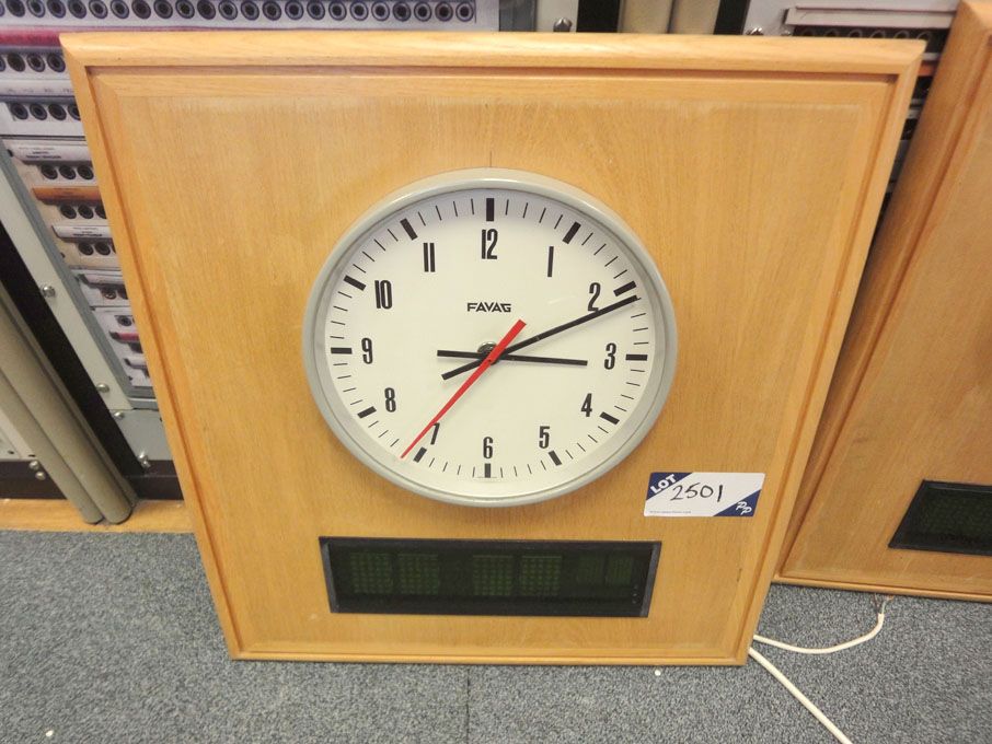 Favag analogue pulse clock & Wharton digital pulse...