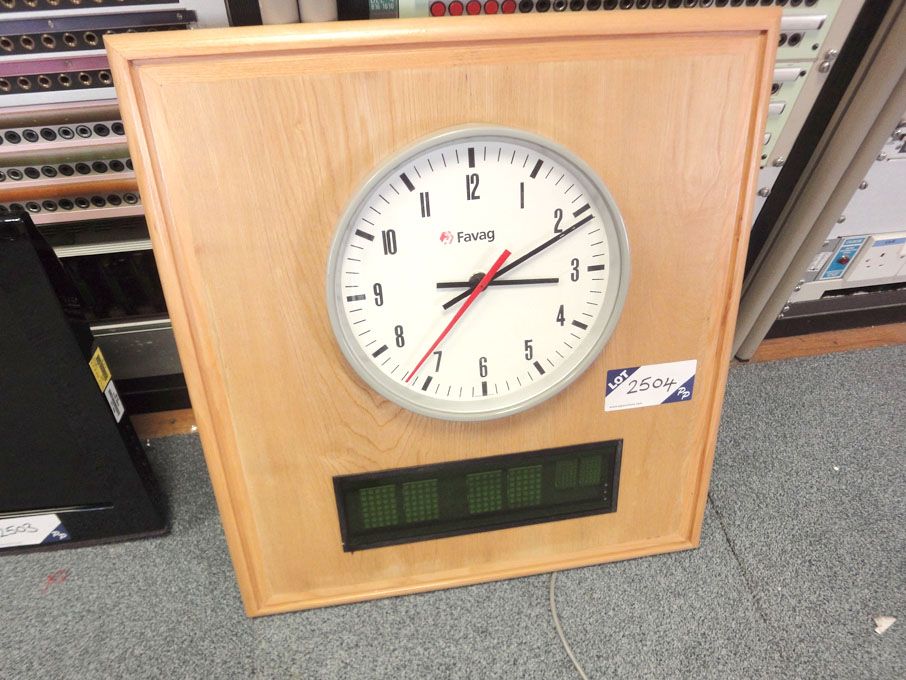 Favag analogue pulse clock & Wharton digital pulse...