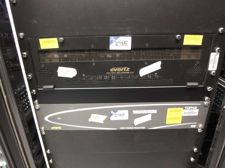 Evertz 7700 multiframe & Evertz Topaz SDI video ro...