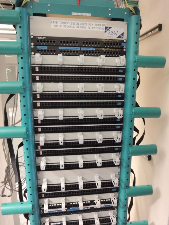 Contents of bay C8 inc: CAT5E & 6 patch panels