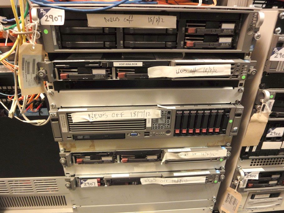 5x HP ProLiant Intel Xeon rack type servers (no so...