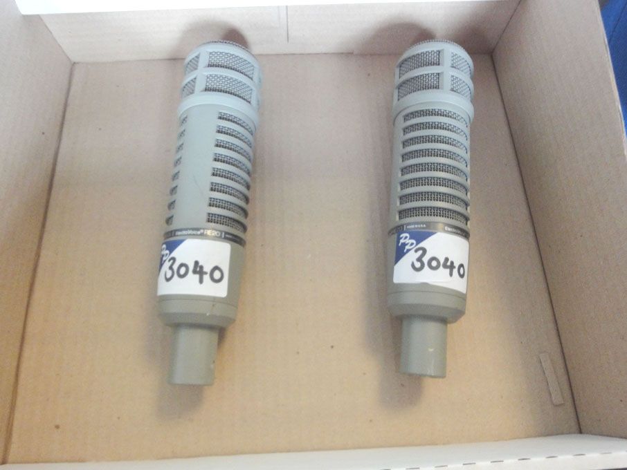 2x ElectroVoice RE20 microphones