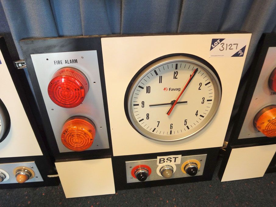 Favag analogue pulse clock & 'on air' lights (Plea...