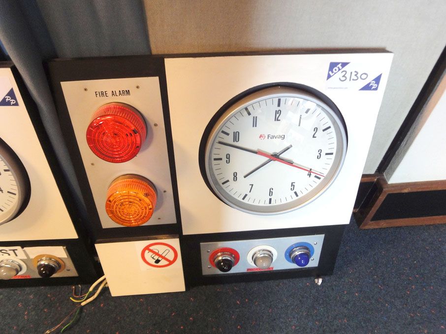 Favag analogue pulse clock & 'on air' lights (Plea...