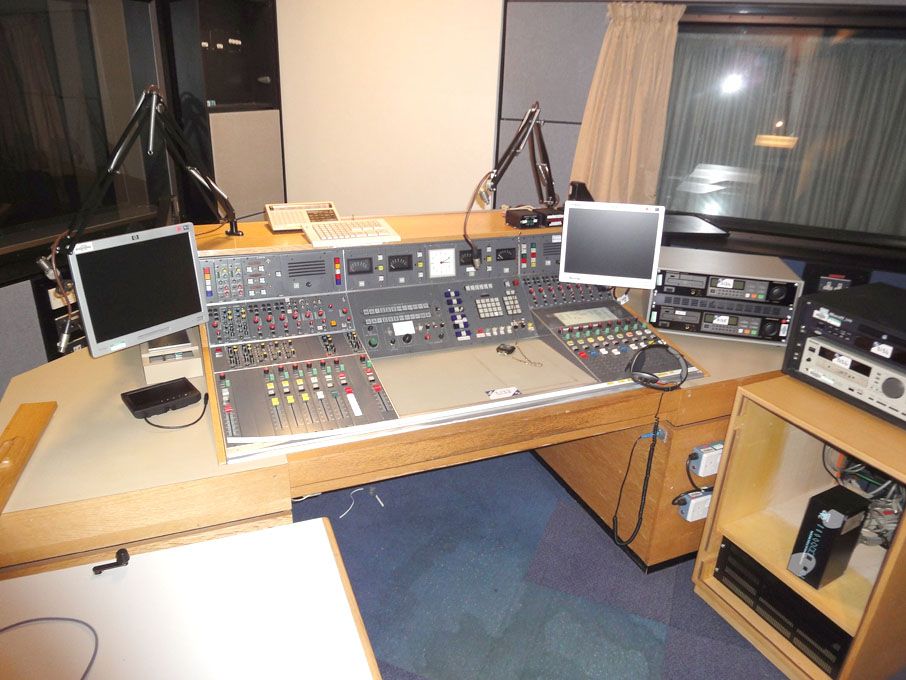 Audix stereo mixing desk, 9x5ft desk complete with...