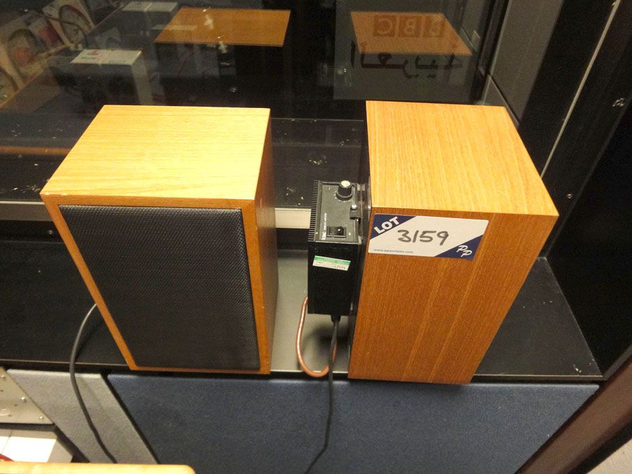 2x Rogers LS3/5A monitor loud speakers with amplif...