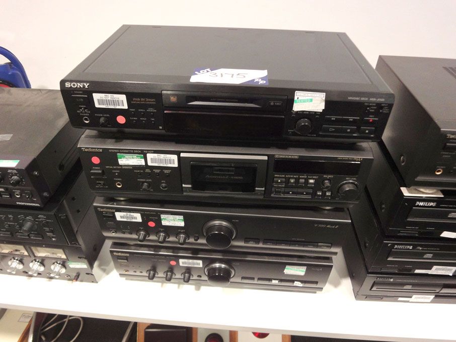 Sony MDS-JE520 minidisc desk, Technics SU-V500MZ &...