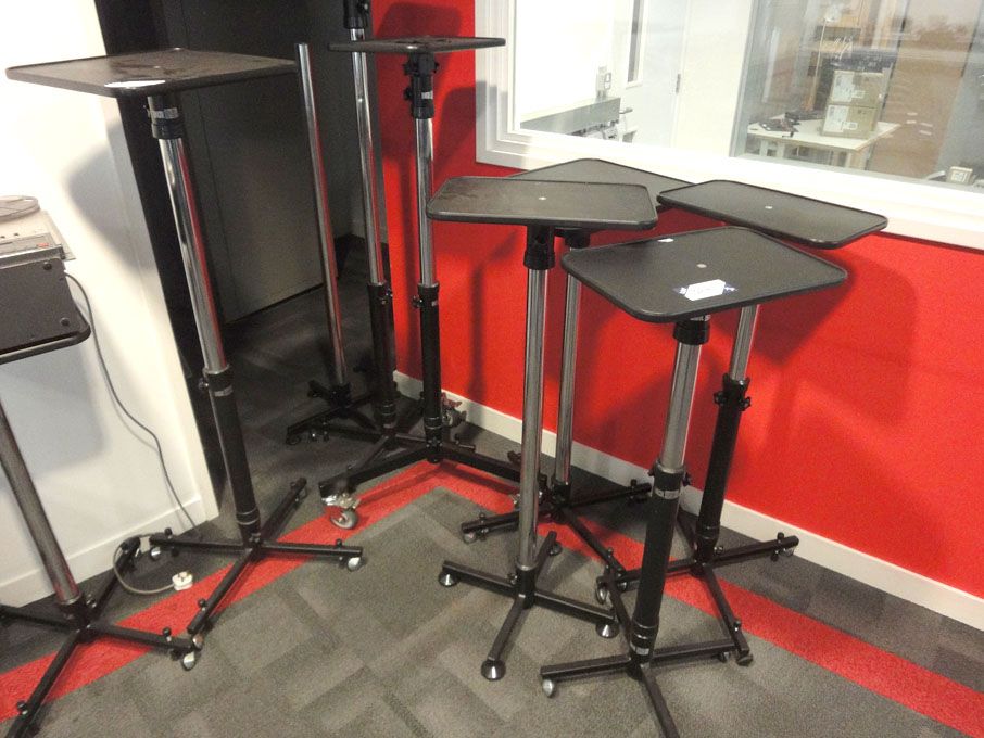 Qty various Unicol mobile stands, adjustable heigh...