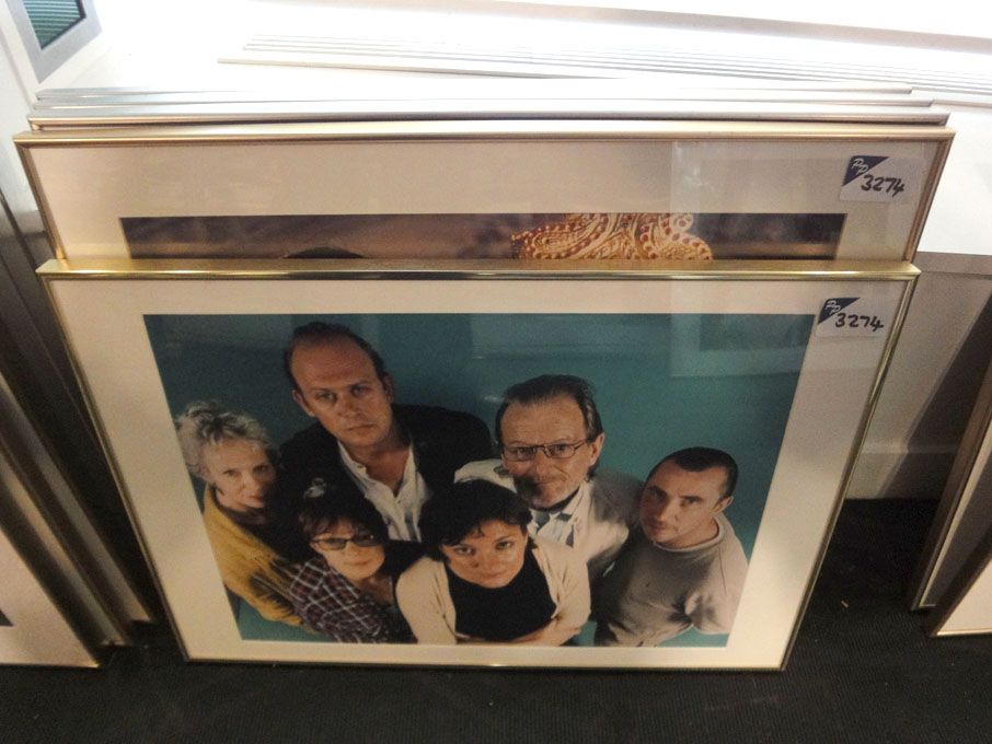 5x various photographs, mounted & framed, 80x50cm