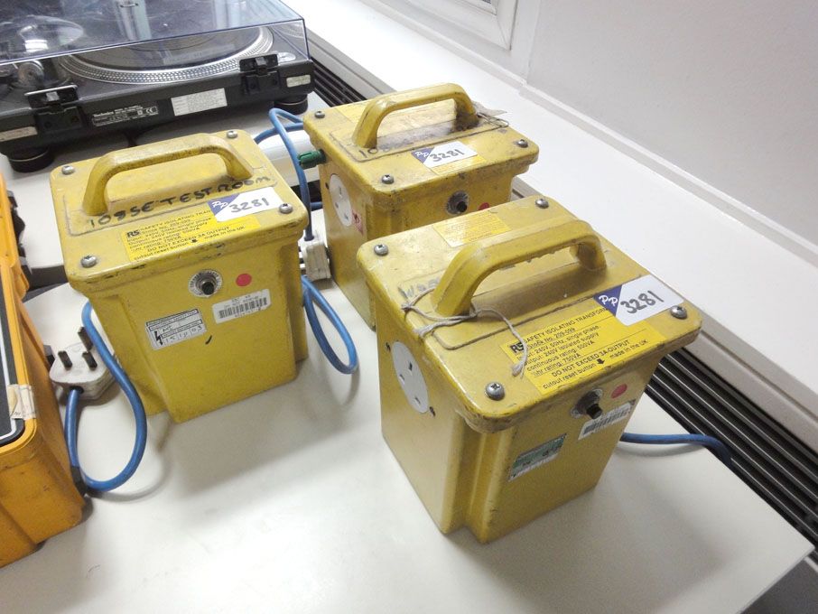 3x RS 240v safety isolating transformers