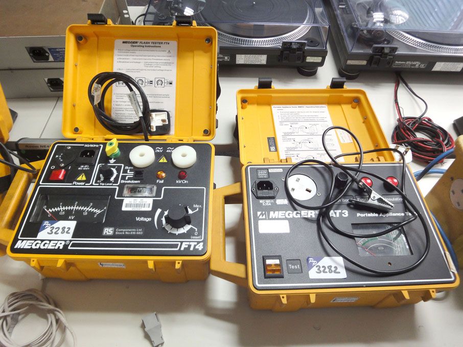 Megger PAT3 PAT tester, Megger FT4 flash tester