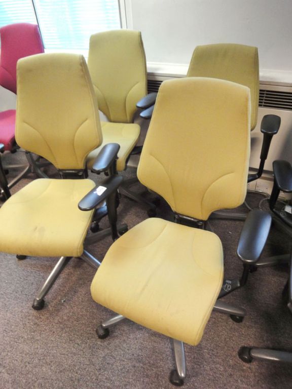 4x Girofex lime technical chairs, arm rests