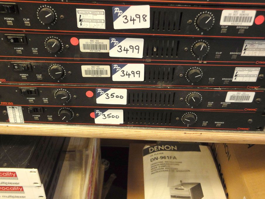 2x Citronic PPX150 2 channel power amplifiers