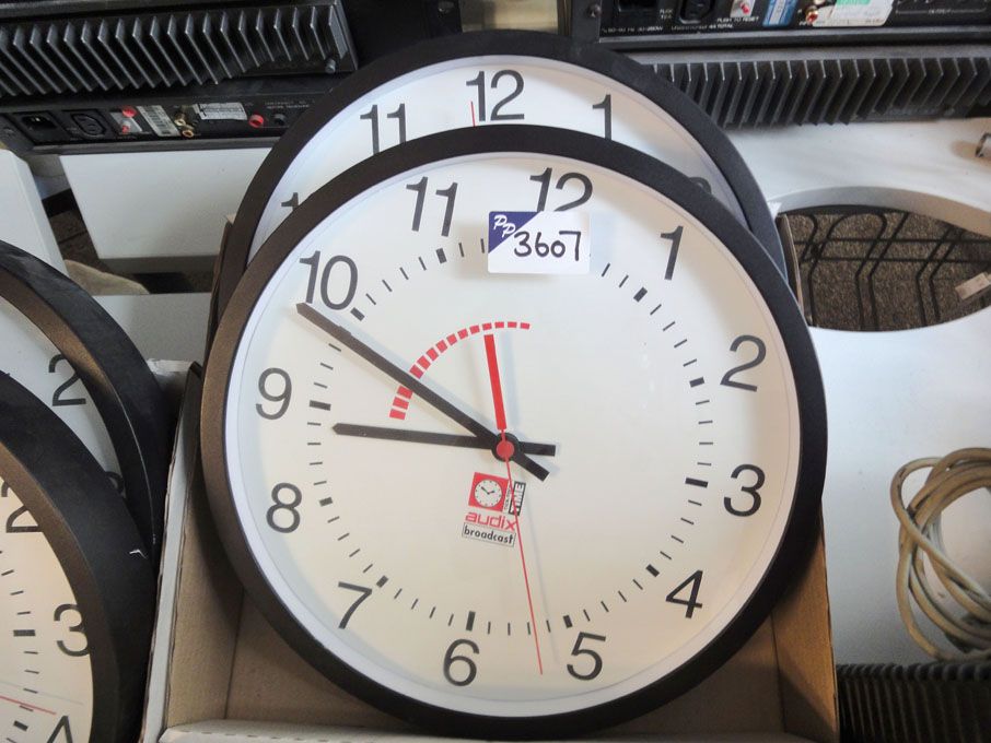 2x Audix Broadcast analogue pulse clocks (Please N...