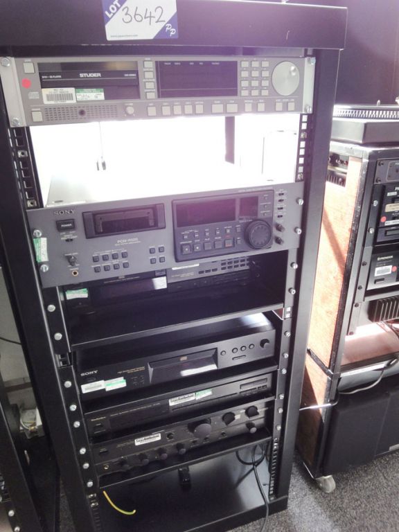 Music rack with contents inc: Studer D731 CD playe...