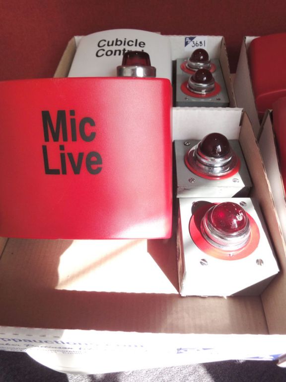Qty various studio 'on air' lights as lotted in 2...