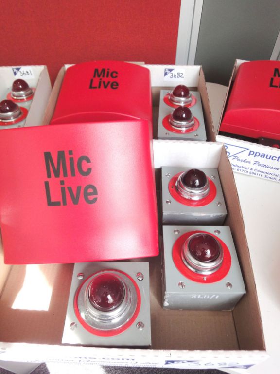 Qty various studio 'on air' lights as lotted in 2...