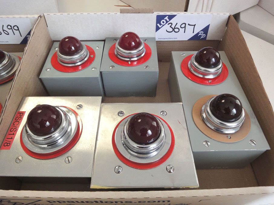 Qty various studio 'on air' lights as lotted