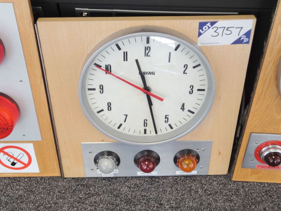 Favag analogue pulse clock & 'on air' lights (Plea...