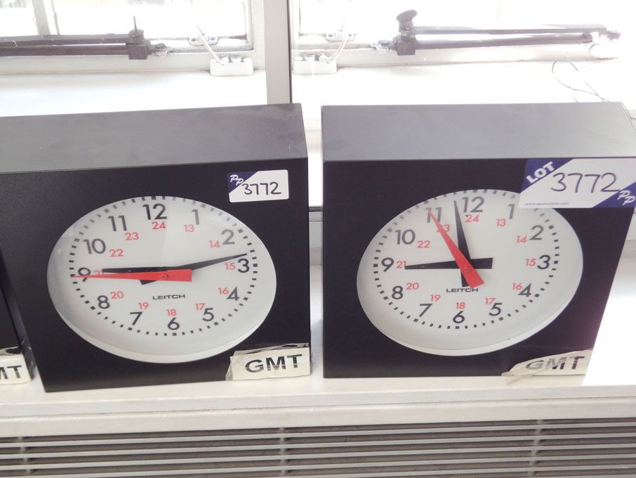 2x Leitch analogue pulse clock (Please Note: Clock...