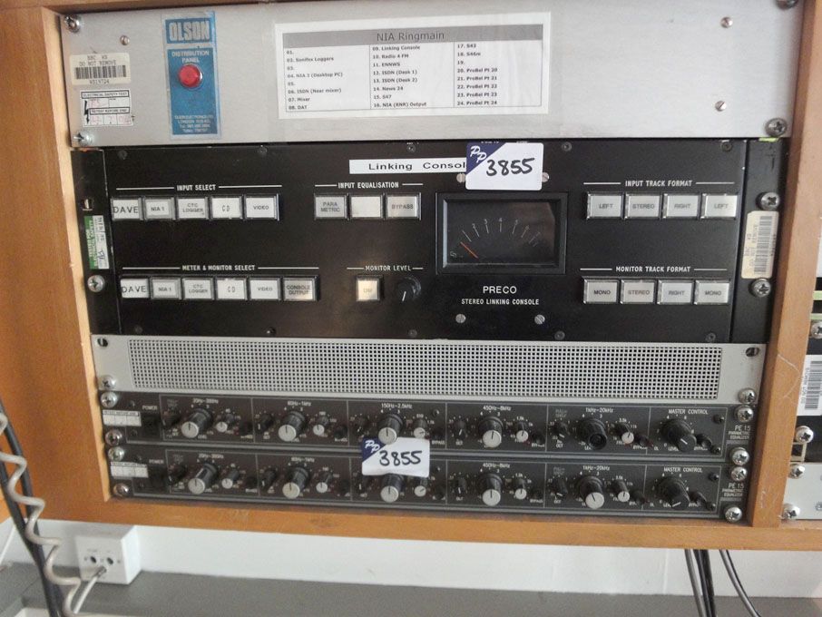 Preco stereo linking console, 2x Rane PE15 paramet...