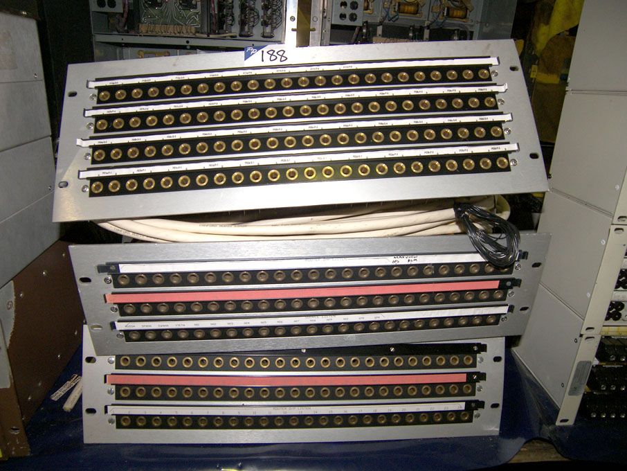 Qty various rack type audio patch panels etc 2U, 3...