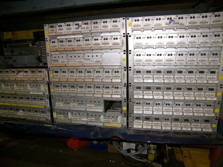 Qty rack type AM7/12 low gain line amplifiers, PSU...
