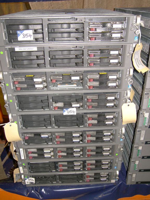 7x HP Proliant DL380 Intel Xeon rack type servers,...