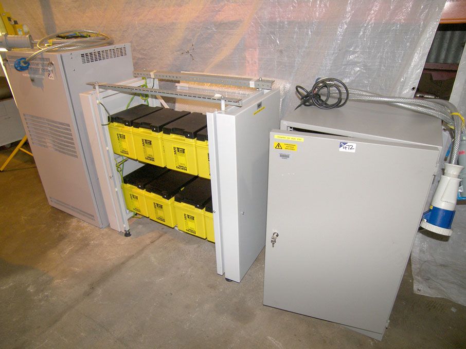 50v distribution system battery backup with three...