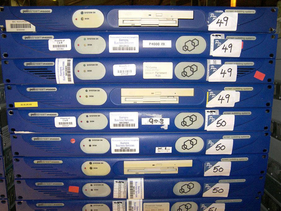 2x Polistream P5000, 2x Polistream P4000 screen su...