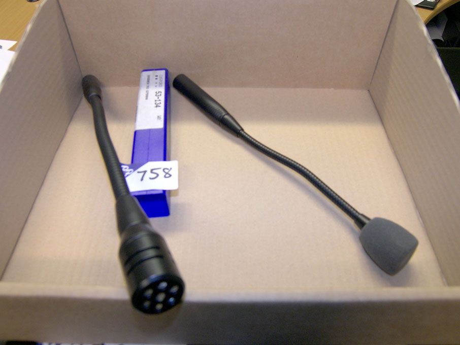 2x Canford gooseneck microphones