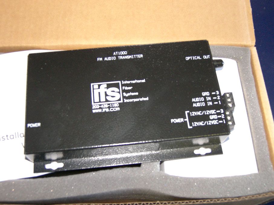 Qty IFS AT1000 FM audio transmitters in 8 boxes