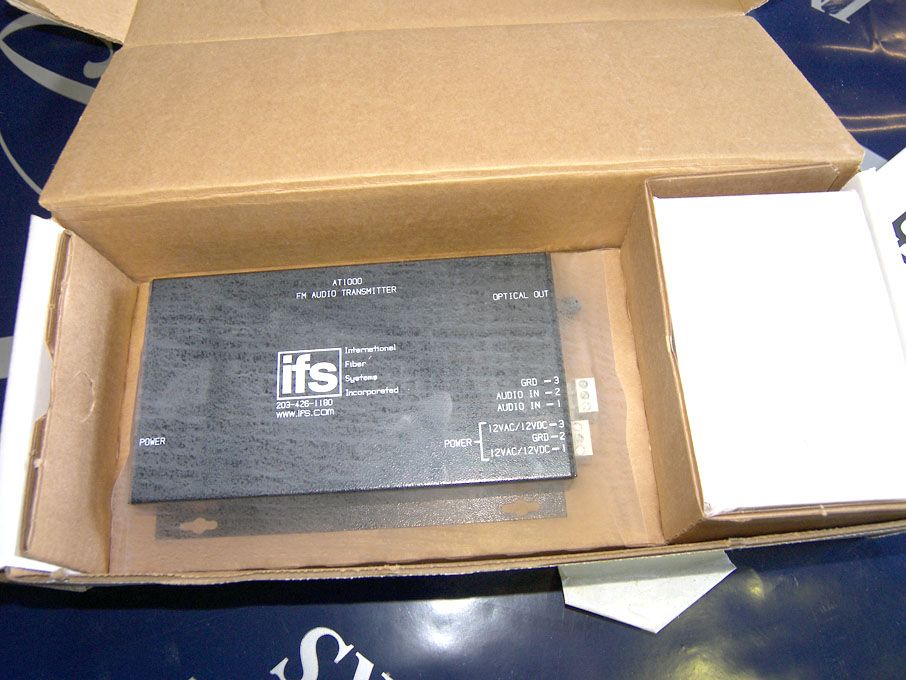 Qty IFS AT1000 FM audio transmitters in 7 boxes