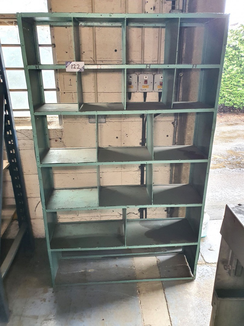 Metal multi section storage rack, 1100x310x1830mm