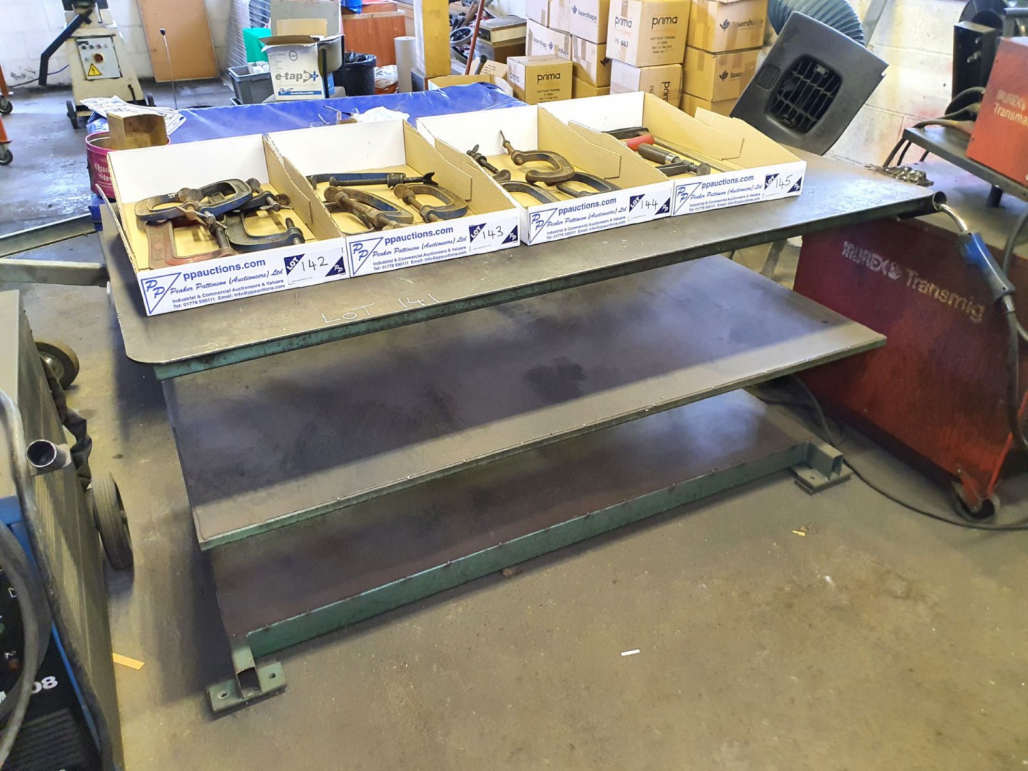 Metal 2 tier welding table, 1700x850mm