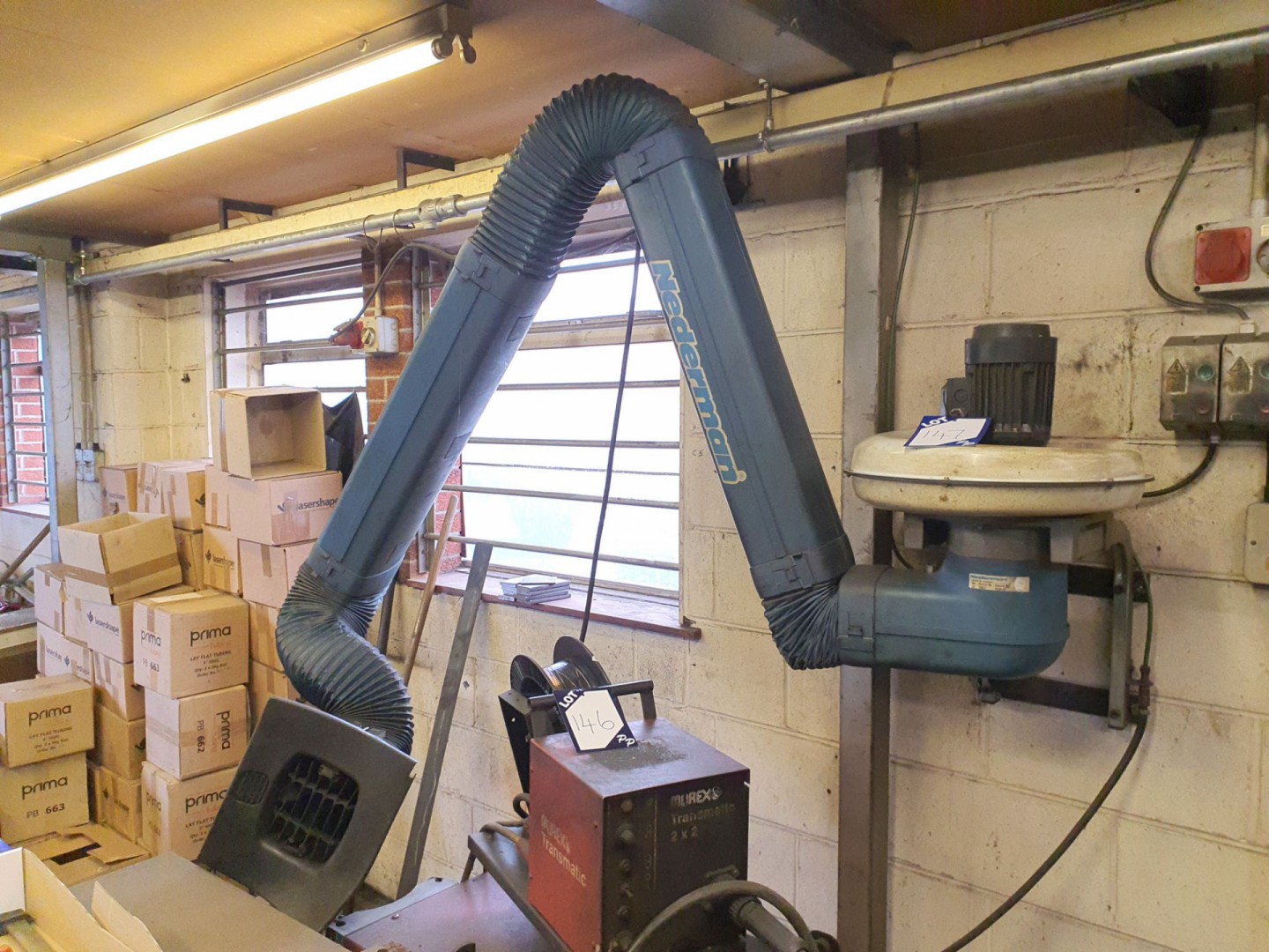 Nederman wall type fume extractor, 0.37kW
