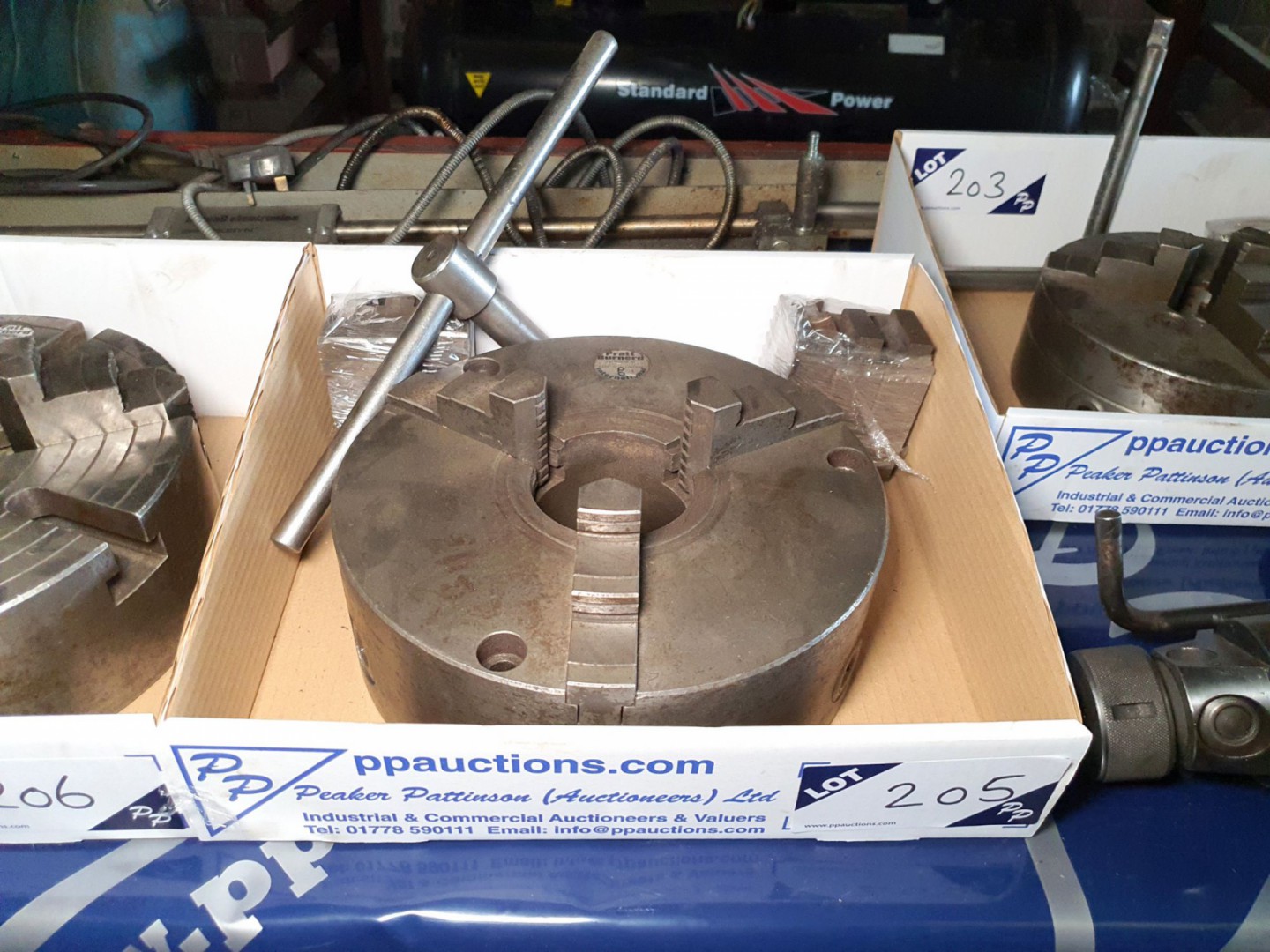 Pratt Burnerd 1210 250mm dia 3 jaw lathe chuck
