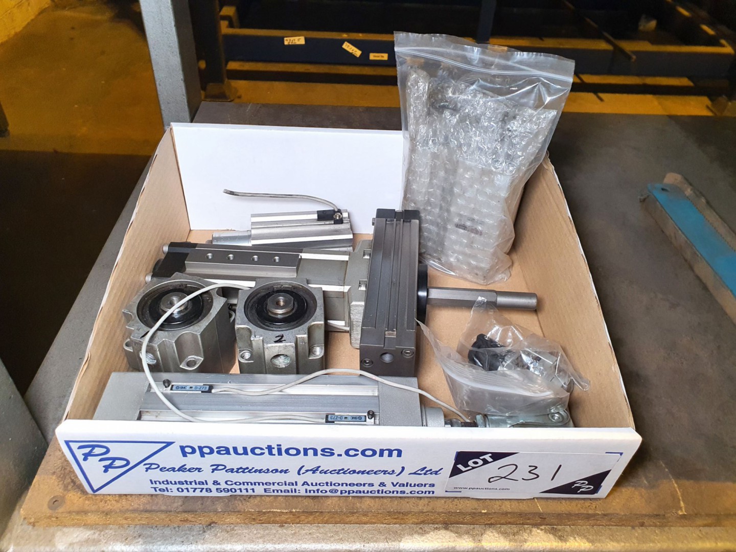 Qty various SMC pneumatic cylinders etc