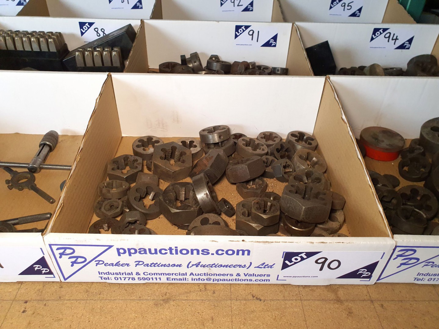 Qty various HSS dies to 3/4"