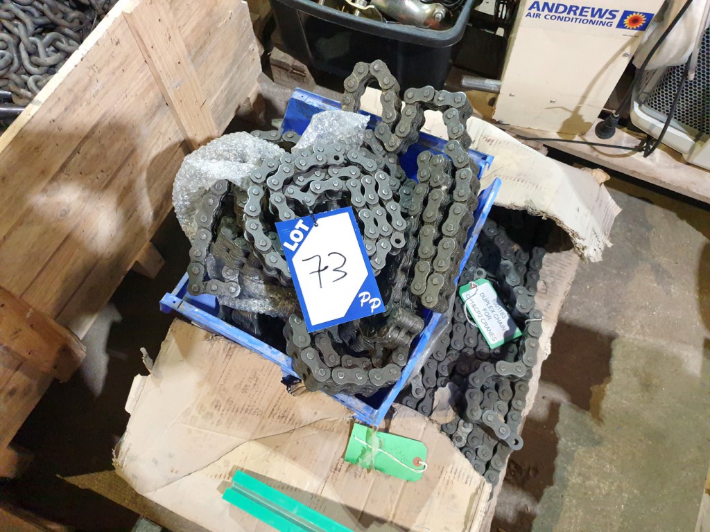 Qty various Duplex mechanical chains