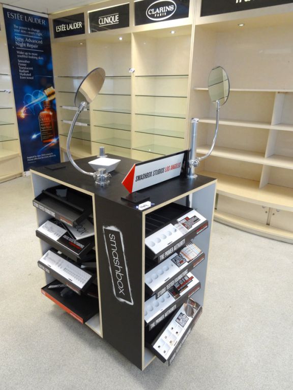 Smashbox mobile make-up display cabinet / trolley